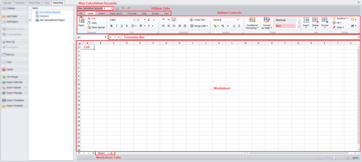 Spreadsheet Report Components