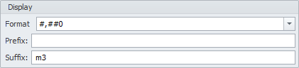 Specify format, prefix and suffix