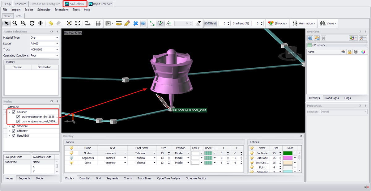 Crusher Node in Haul Infinity