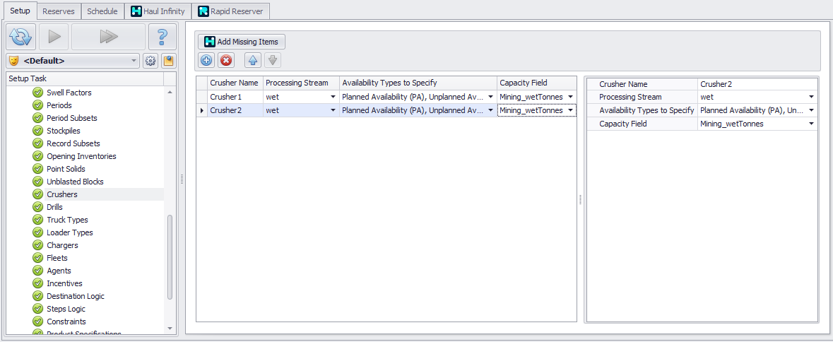 Crushers step overview