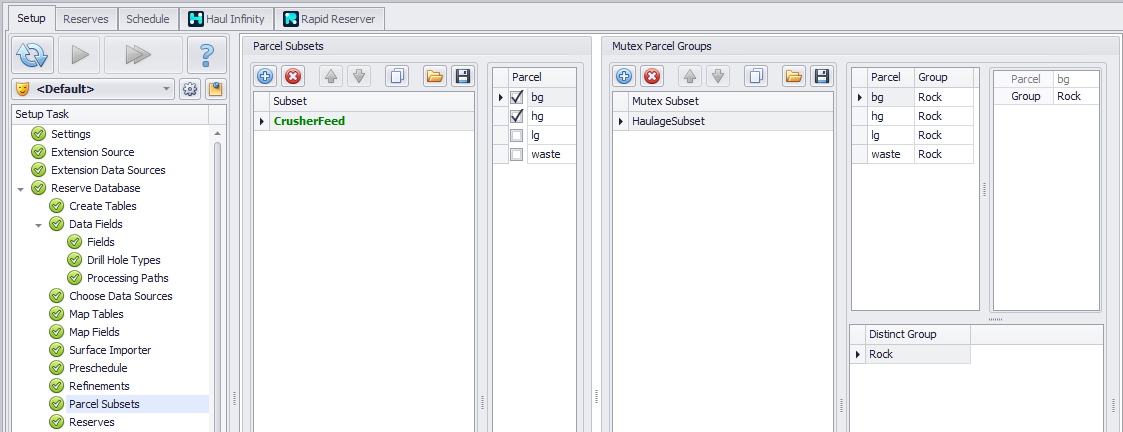 Example Parcel Subsets