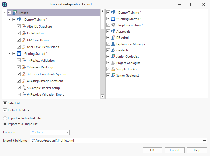 Export Profile