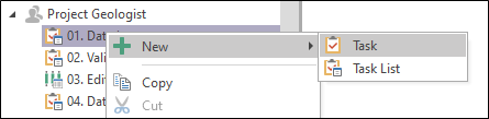 Task Property Adding tasks to a task list