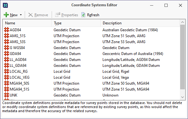 Coordinate System Editor