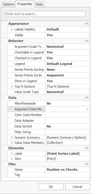 The Properties tab 