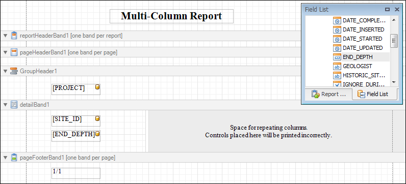 Multi-Column Report