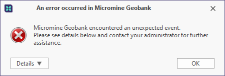 The error message from the roll-back procedure