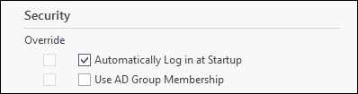 The Automatically Log in at Startup option