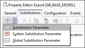 The Substitution Parameters option