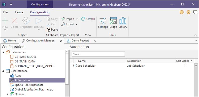 The Geobank Automation component