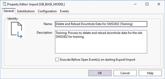 The Property Editor: Import form