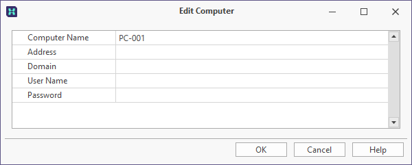 The Edit Computer form