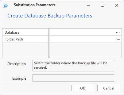 The Substitution Parameters form