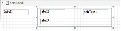 A Panel added to the Report Designer