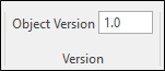 The Object Version field