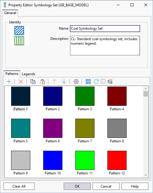 Property File Symbol Property Editor: Symbology Set