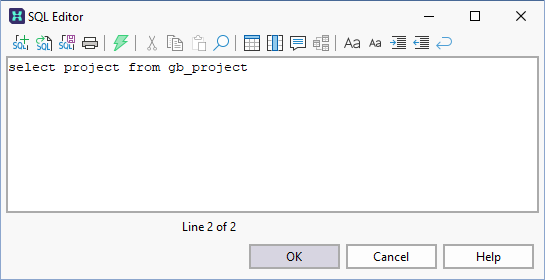 SQL Editor The SQL Editor