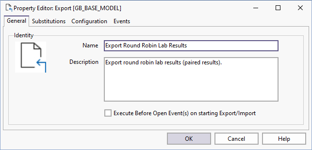 Property Editor: Export form