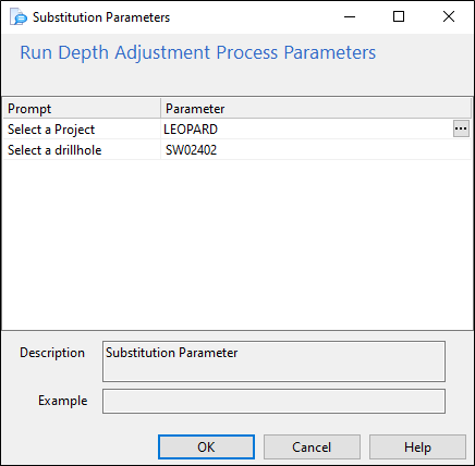 The Substitution Parameters form