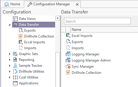 The Data Transfer component in the Configuration Manager