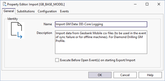 The Property Editor: Import form
