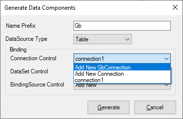 Generate Data Controls