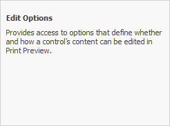 The Help Panel for the Check Box Edit Options 