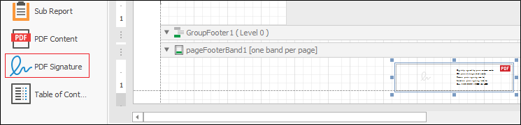 The PDF Signature control button 