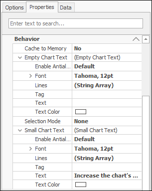 The Behaviour options 