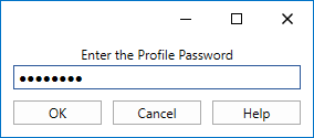 The Enter the Profile Password prompt