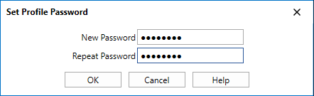 The Set Profile Password form