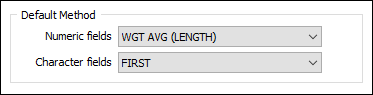 The Default Method options in the Drillhole Geology Compositing form