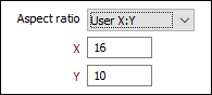 A User X:Y Aspect Ratio