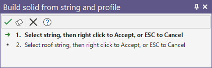 The Build solid from string and profile selection wizard
