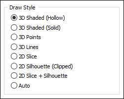 The Draw Style options on the Display tab of the Wireframe form