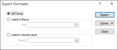 Export Form Sets