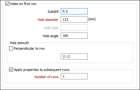 Holes on First Row
