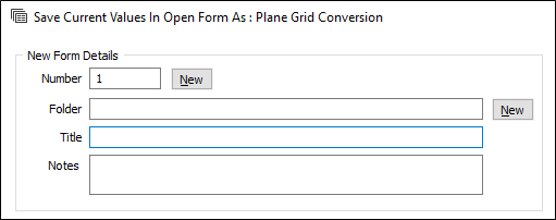 The Save Current Values in Open Form form