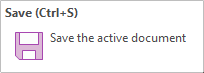 An example of a shortcut key