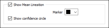 The Show Mean Lineation options in the Groups tab