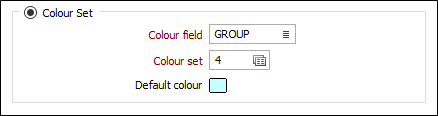 The Colour Set options on the Display Tab