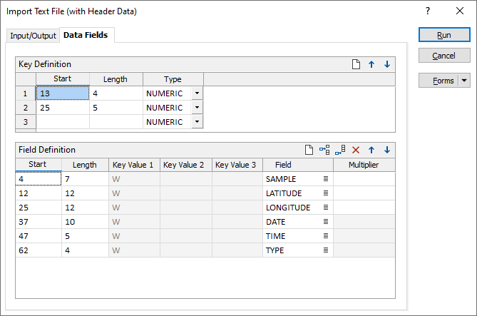 Data Fields