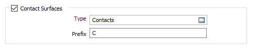 The Contact Surfaces options on the Output tab of the Geology form