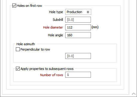 Holes on First Row