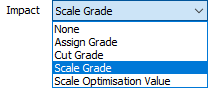 The Impact drop down menu in the Stpe Design and Generation form
