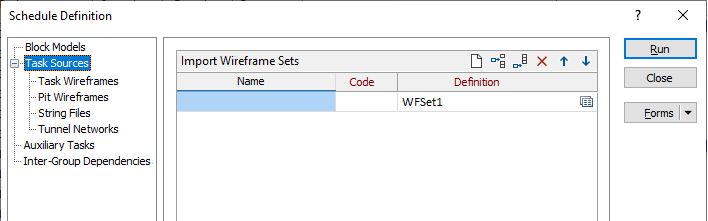 Task Wireframes