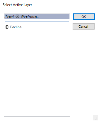 The Select Active Layer form for the Close End function