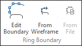 The Ring Boundary options in the Ring Design ribbon