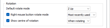 The Rotation options in System Options | Vizex