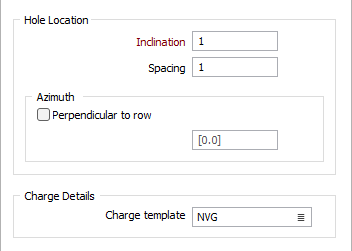 The Hole Location options on the Add Hole form